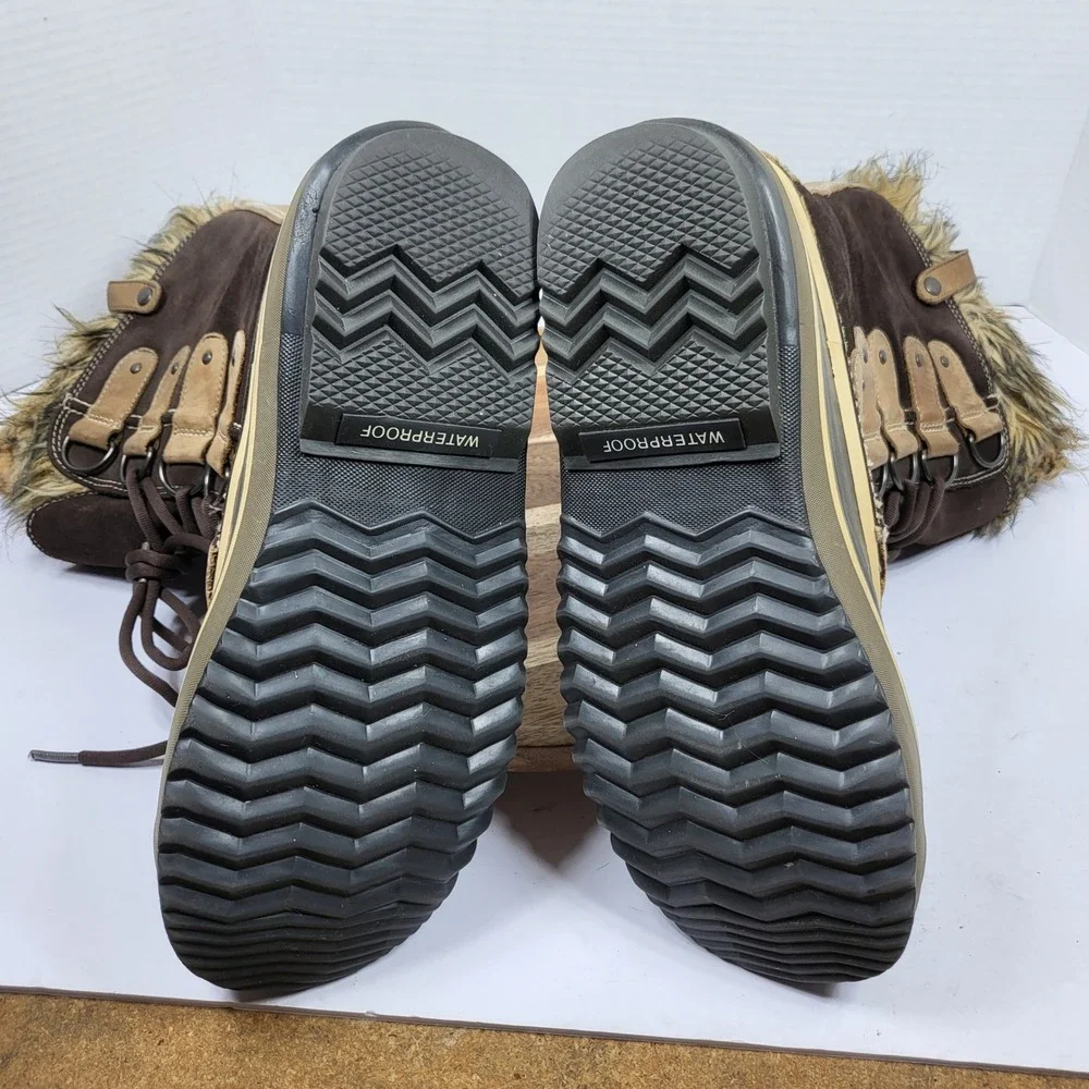 Sorel Joan of Arctic Women 9 Brown Excellent Waterproof Snow Boots NL1540-248